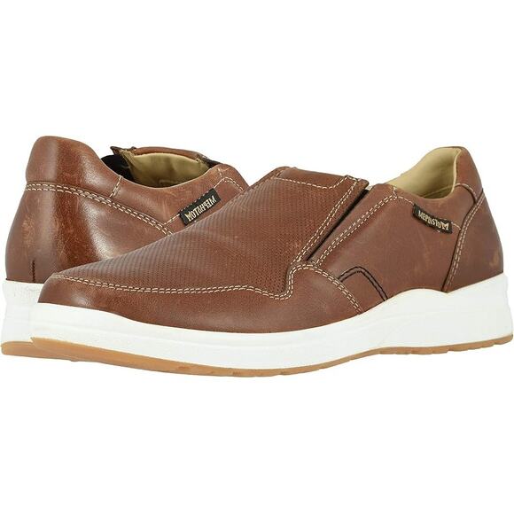 Mephisto Mens Valter Slip-On Shoes US 11.5 EU 45.5 Brown Leather Casual NWOB - Picture 1 of 13